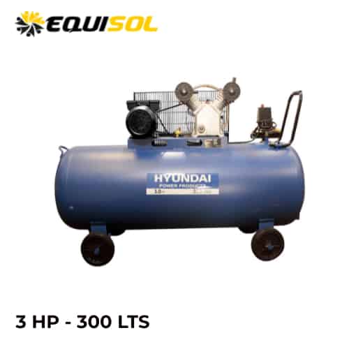 Compresor de aire Hyundai 3.0 HP 100 LTS Equisol Spa - Equpos y Soluciones