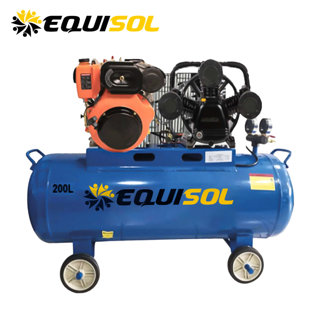 Compresor de Aire Autónomo Diesel 10 HP 200 Lts